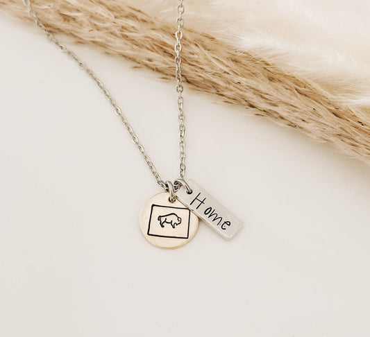 Wyo Home Necklace: Handwritten