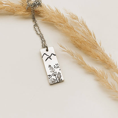 Wildflowers Dancing Necklace - Silver
