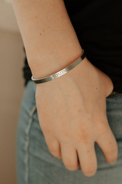 Forest Metal Cuff Bracelet — 1/4"