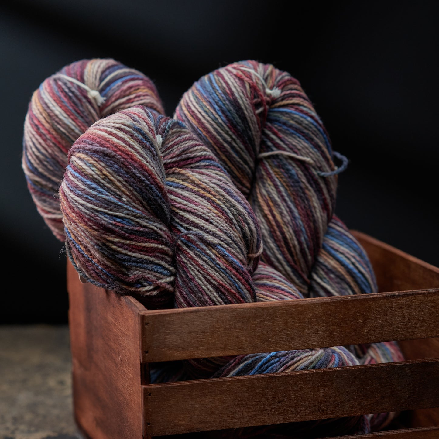 Hand-Painted Organic Merino Wool Yarn – Fingering Weight Skein