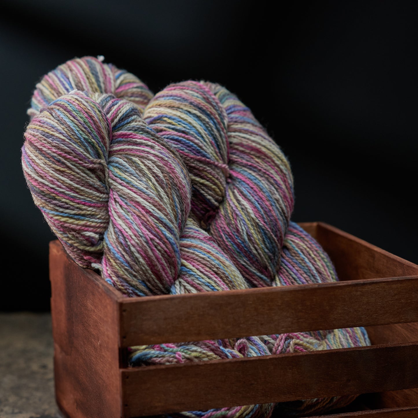 Hand-Painted Organic Merino Wool Yarn – Fingering Weight Skein