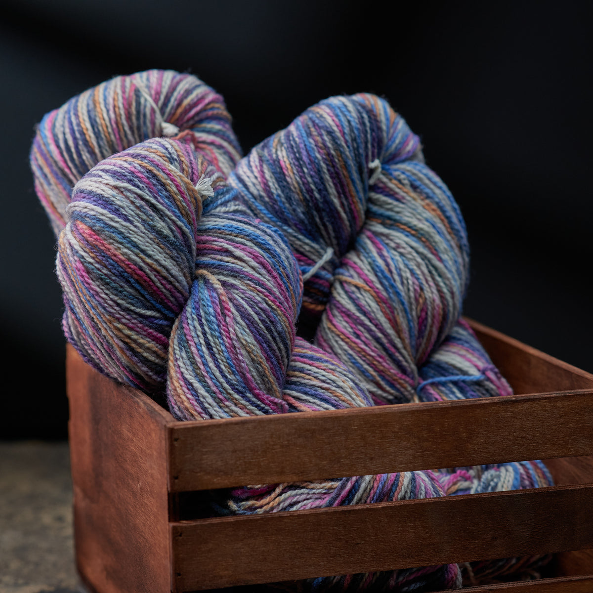 Hand-Painted Organic Merino Wool Yarn – Fingering Weight Skein
