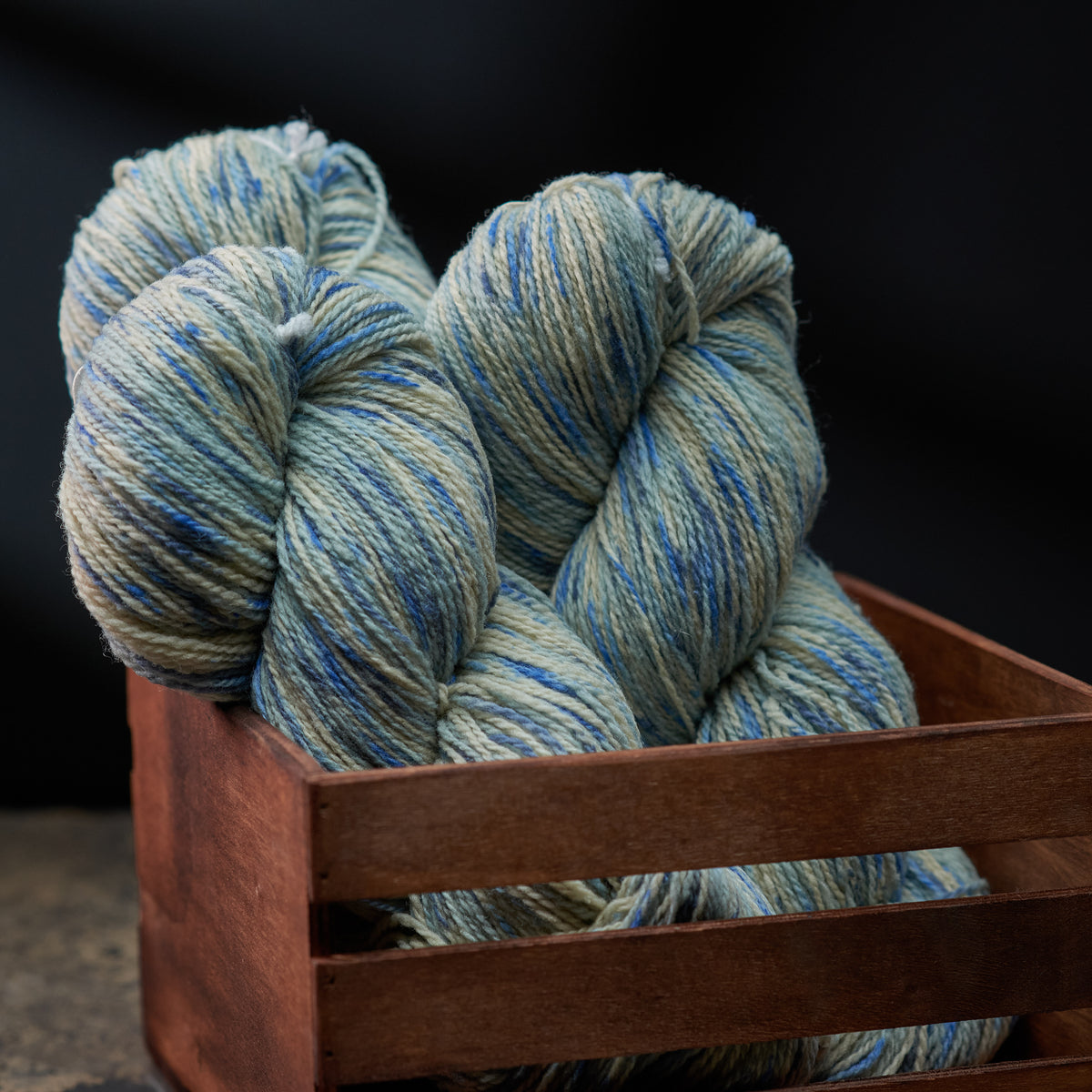 Hand-Painted Organic Merino Wool Yarn – Fingering Weight Skein