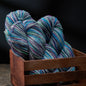 Hand-Painted Organic Merino Wool Yarn – Fingering Weight Skein