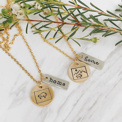 Wyo Home Necklace: Handwritten