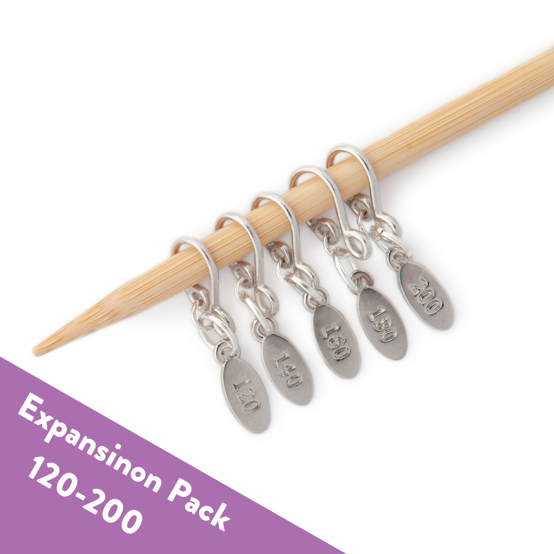 Cast On Counting Stitch Markers — Expansion Set (120–200)