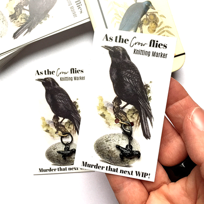 Crow Stitch Marker / Progress Keeper — Removable