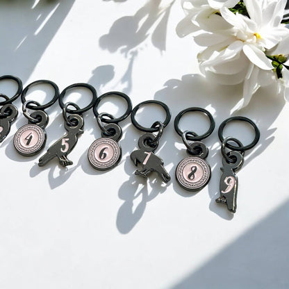 Counting (Yarn) Crows Stitch Marker Set