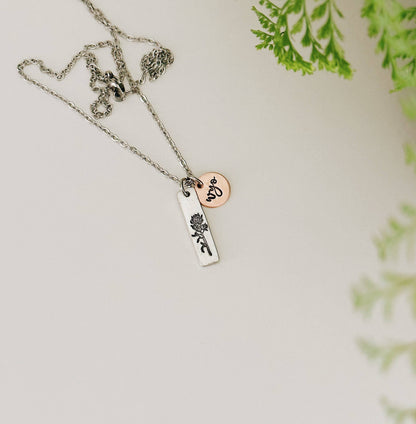 Wyoming's Wildflower Necklace — Indian Paintbrush & 307